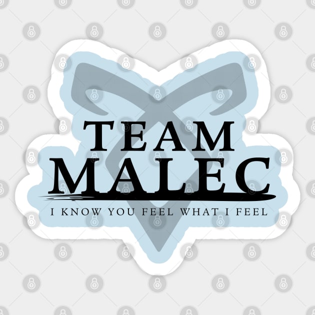 Shadowhunters - Team Malec Sticker by BadCatDesigns